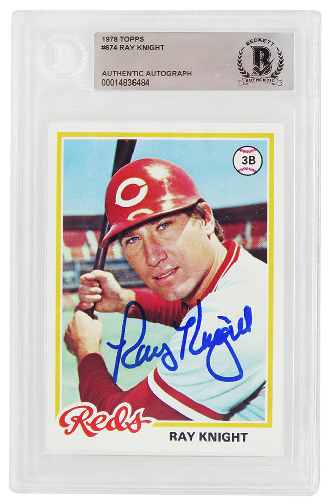 Ray Knight Autographed Cincinnati Reds 1978 Topps Rookie Baseball Card #674-Powers Sports Memorabilia