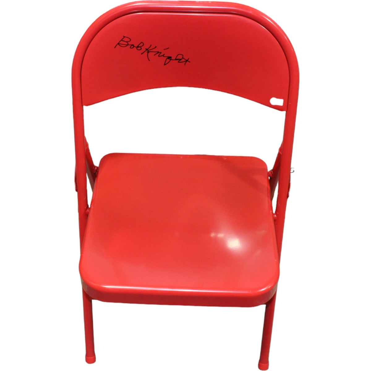 Bobby Knight Signed Indiana Hoosiers Red Folding Chair BAS-Powers Sports Memorabilia