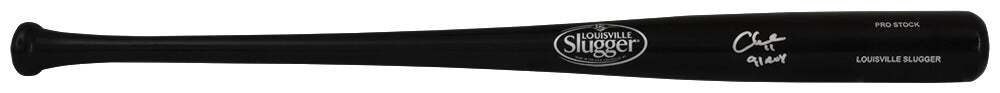 Chuck Knoblauch Autographed Louisville Slugger Pro Stock Black Baseball Bat with ROY'91-Powers Sports Memorabilia