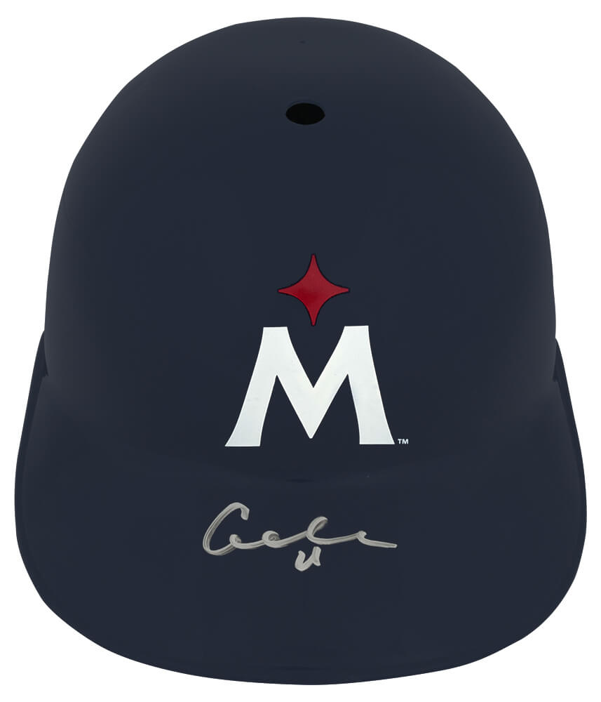 Chuck Knoblauch Autographed Minnesota Twins Replica Souvenir Baseball Batting Helmet-Powers Sports Memorabilia