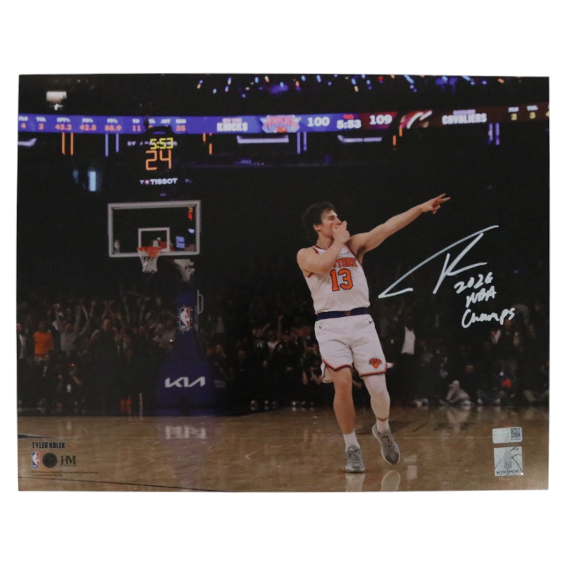 Tyler Kolek New York Knicks Signed Inscribed 11x14 Photo-Powers Sports Memorabilia