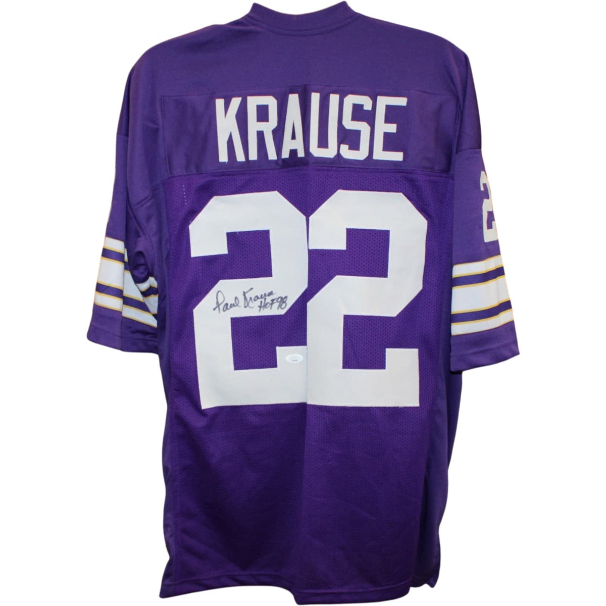 Paul Krause Minnesota Vikings Signed Jersey - Pro Style Purple Size XL HOF James Spence-Powers Sports Memorabilia