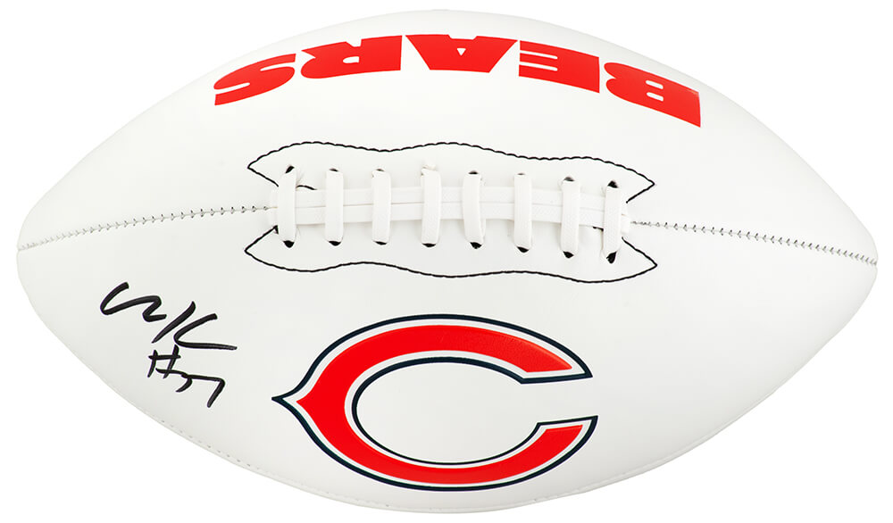 Olin Kreutz Autographed Chicago Bears Franklin White Logo Football-Powers Sports Memorabilia