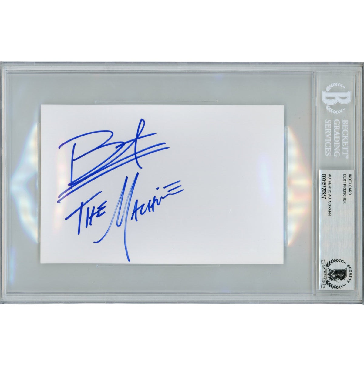 Bert Kreischer Entertainment Signed Mini Helmet - 4x6 Slabbed The Machine Beckett Beckett-Powers Sports Memorabilia
