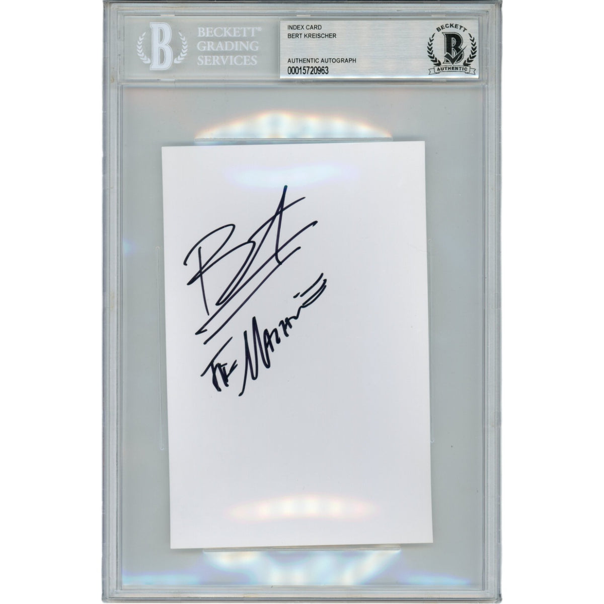 Bert Kreischer Entertainment Signed Mini Helmet - 4x6 Slabbed The Machine Beckett Beckett - 46669-Powers Sports Memorabilia