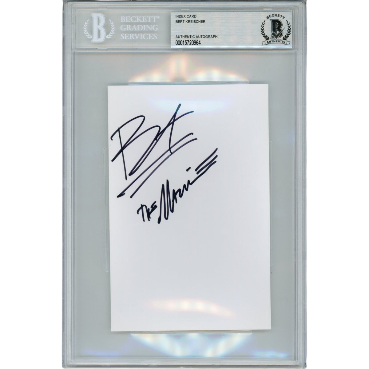 Bert Kreischer Entertainment Signed Mini Helmet - 4x6 Slabbed The Machine Beckett Beckett - 46670-Powers Sports Memorabilia
