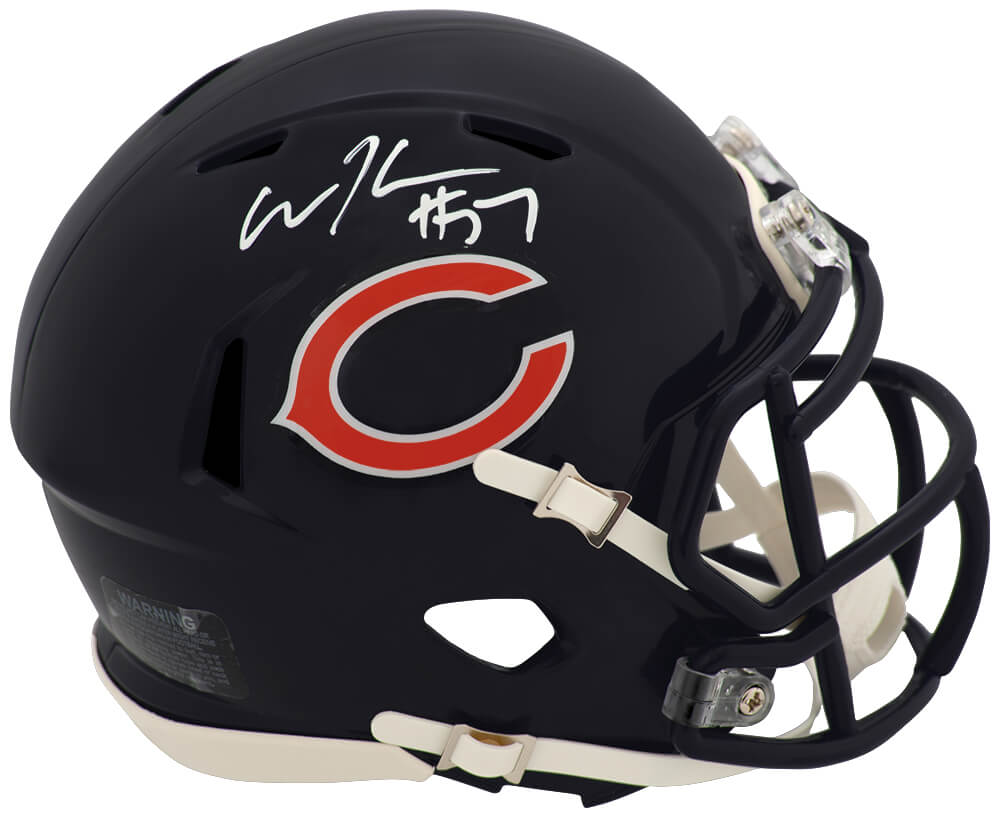 Olin Kreutz Autographed Chicago Bears Riddell Speed Mini Helmet-Powers Sports Memorabilia
