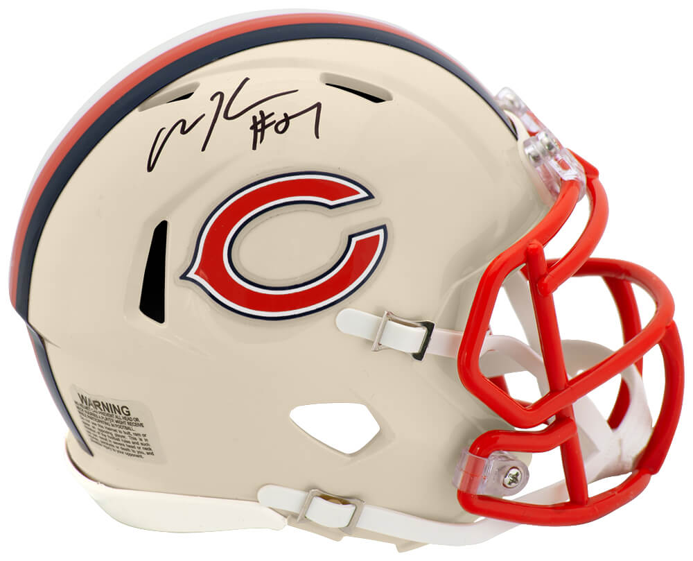 Olin Kreutz Chicago Bears Autographed RETRO Riddell Speed Mini Helmet