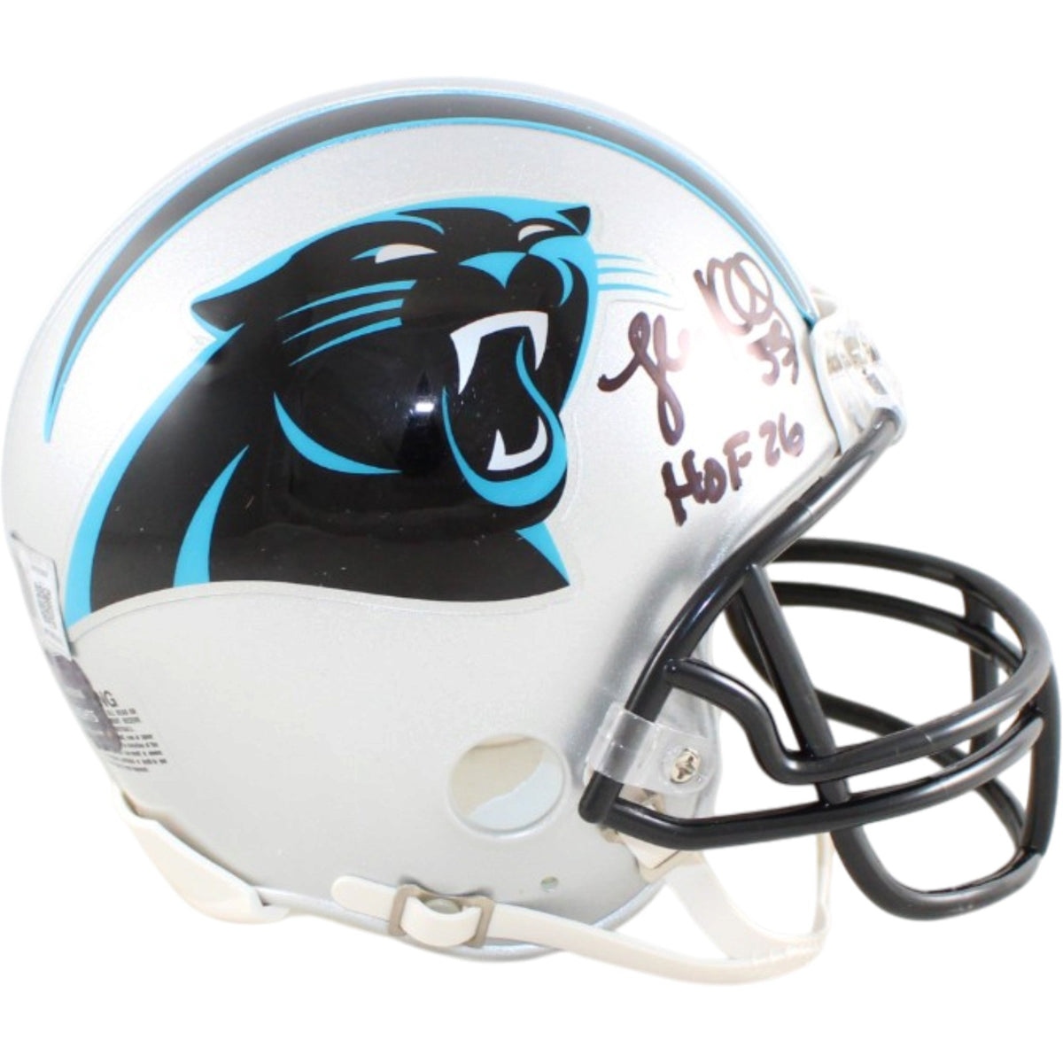 Luke Kuechly Carolina Panthers Signed Mini Helmet VSR4 HOF Beckett WIT 58687 Beckett-Powers Sports Memorabilia