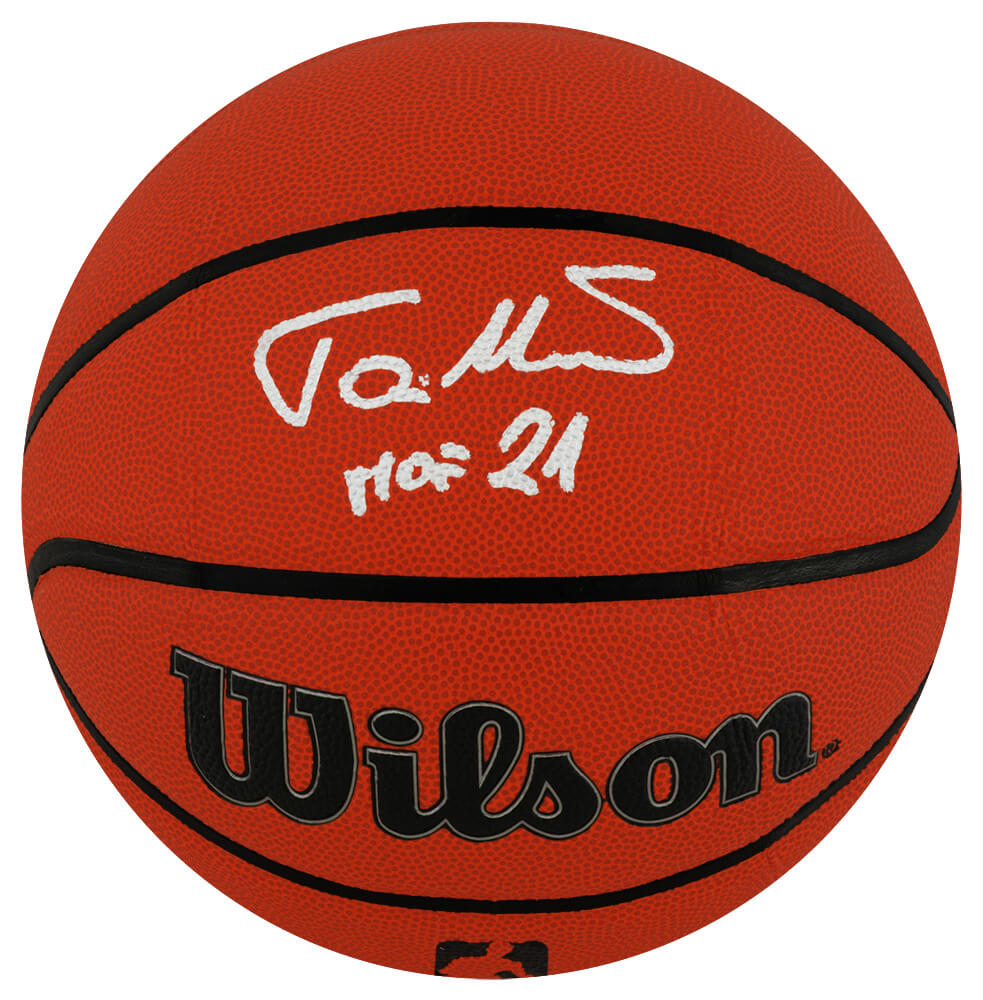 Toni Kukoc Autographed Wilson I/O NBA Basketball with HOF'21-Powers Sports Memorabilia