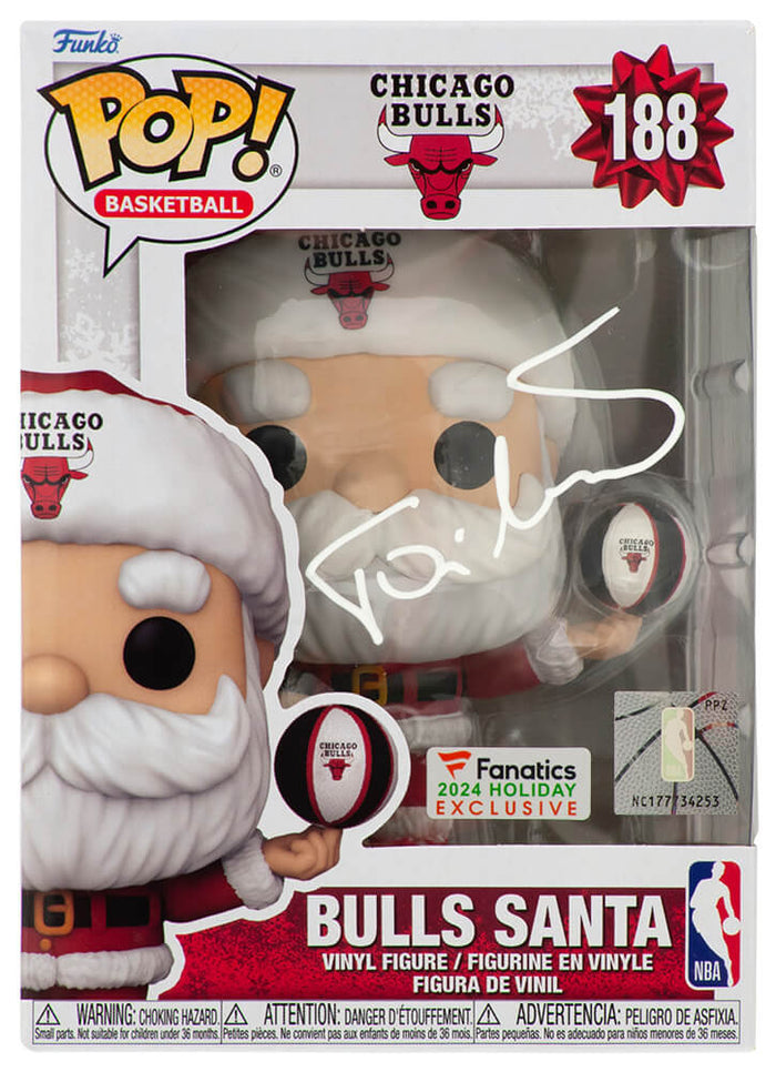 Toni Kukoc Autographed Chicago Bulls SANTA Funko Pop Doll #188-Powers Sports Memorabilia