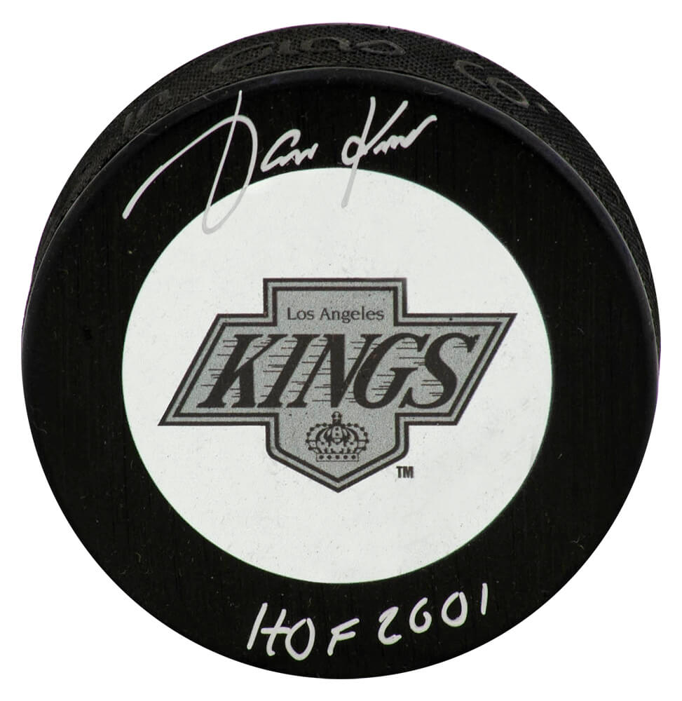 Jari Kurri Autographed Edmonton Oilers Logo Hockey Puck with HOF'01-Powers Sports Memorabilia