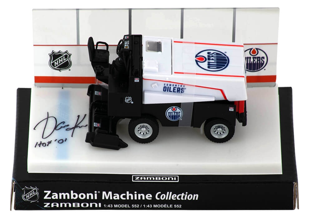 Jari Kurri Edmonton Oilers Autographed NHL Mini Zamboni w/ HOF 01-Powers Sports Memorabilia