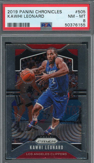 Kawhi Leonard 2019 Panini Chronicles Basketball Card #505 Graded PSA 8-Powers Sports Memorabilia
