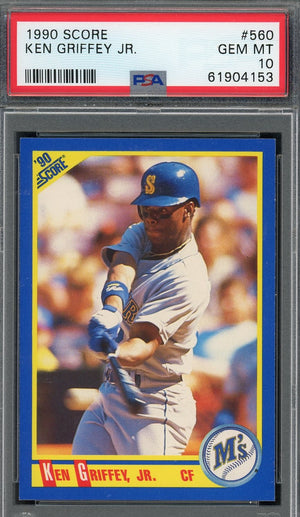 Ken Griffey Jr 1990 Score Baseball Card #560 Graded PSA 10-Powers Sports Memorabilia