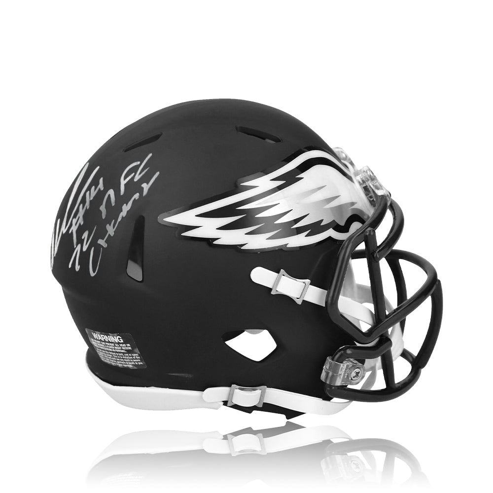 Kenneth Gainwell Philadelphia Eagles Signed Black Speed Mini-Helmet with 22 NFC Champs Inscription-Powers Sports Memorabilia