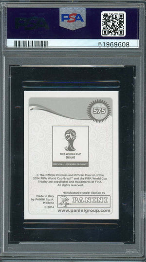Kevin De Bruyne 2014 Panini World Cup Stickers Card #575 PSA 8-Powers Sports Memorabilia