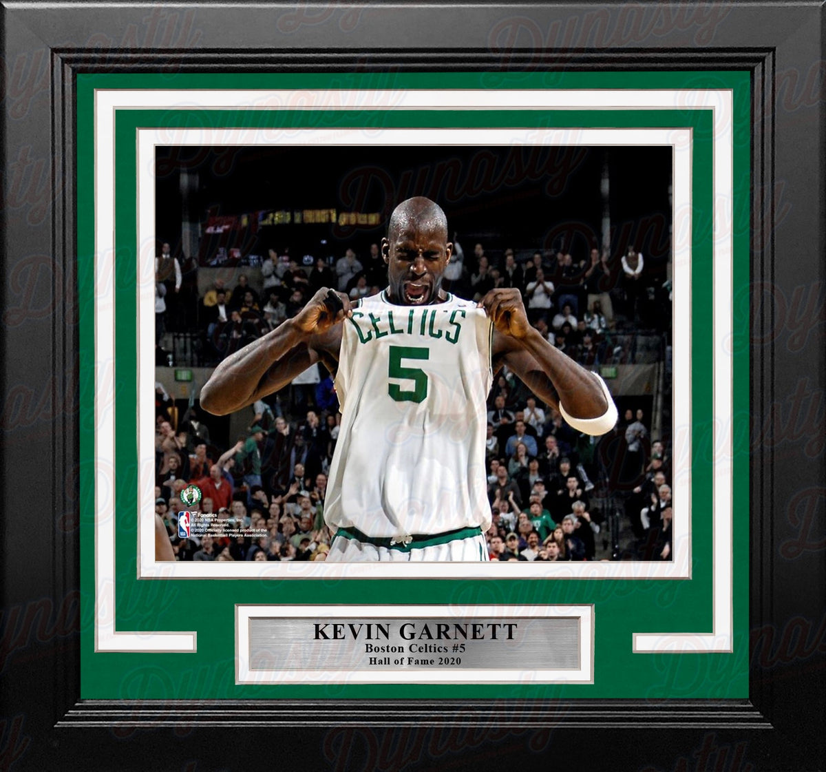 Kevin Garnett Celebration Boston Celtics 8" x 10" Framed Basketball Display Photo-Powers Sports Memorabilia