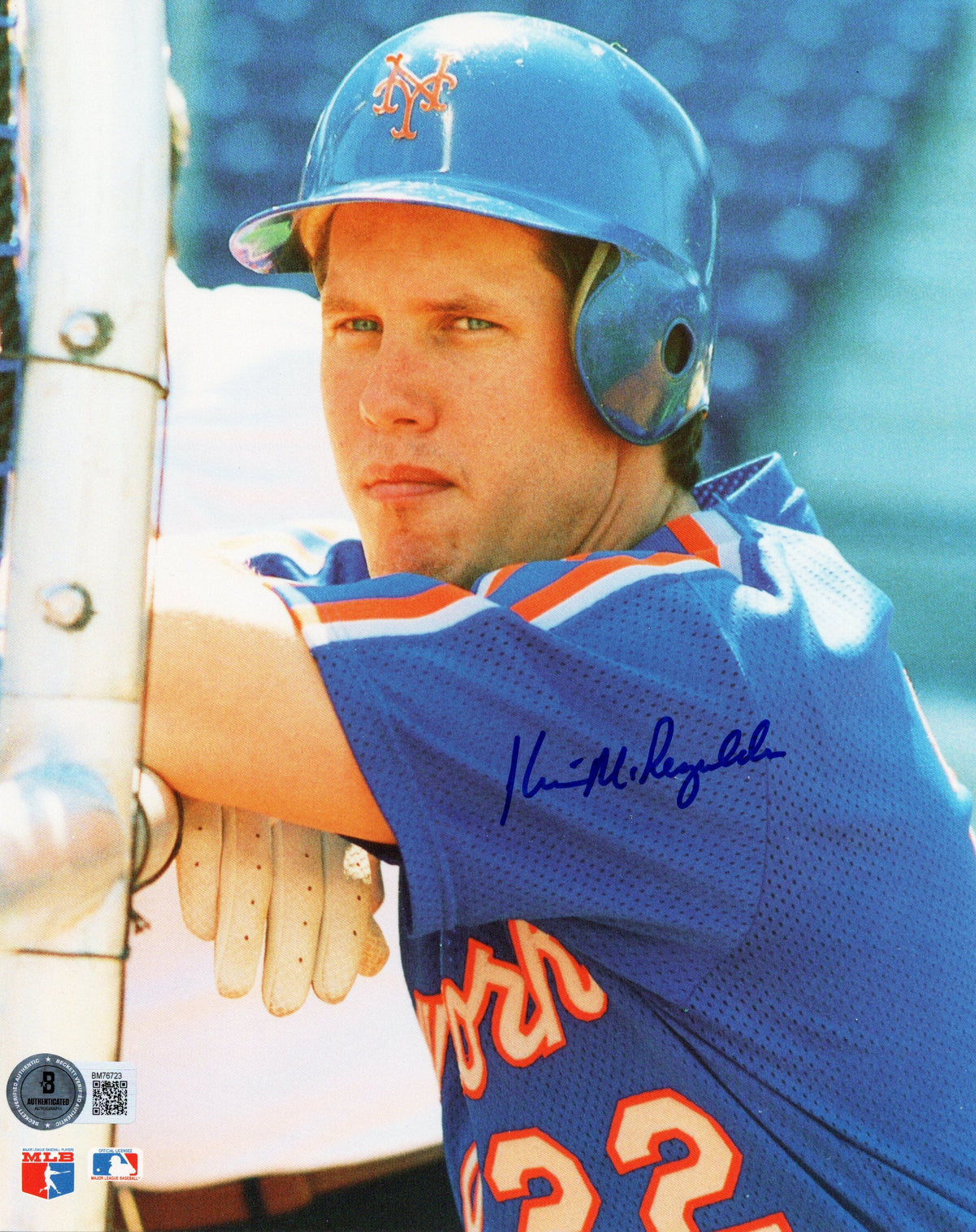 Kevin McReynolds Signed New York Mets 8x10 Photo - Beckett-Powers Sports Memorabilia