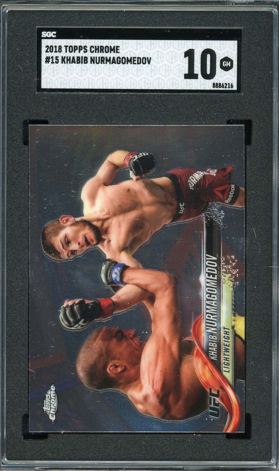 Khabib Nurmagomedov 2019 Topps Chrome UFC Card #15 Graded SGC 10-Powers Sports Memorabilia