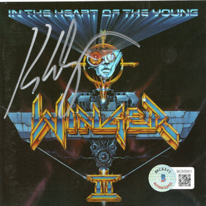 Kip Winger Autographed Winger In The Heart Of The Young CD Cover With Disc Beckett Authenticated-Powers Sports Memorabilia