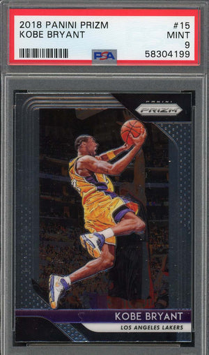 Kobe Bryant 2018 Panini Prizm Basketball Card #15 Graded PSA 9-Powers Sports Memorabilia