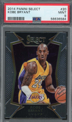 Kobe Bryant 2014 Panini Select Basketball Card #20 Graded PSA 9-Powers Sports Memorabilia