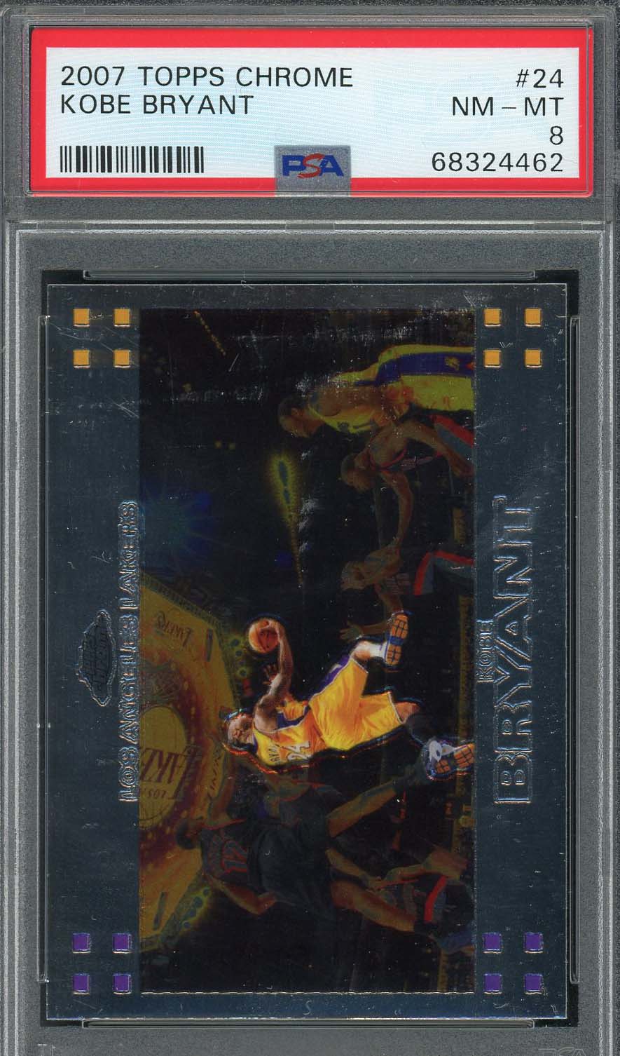 Kobe Bryant 2007 Topps Chrome Basketball Card #24 Graded PSA 8-Powers Sports Memorabilia