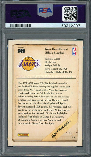 Kobe Bryant 2012 Panini Anthology Basketball Card #25 Graded PSA 9-Powers Sports Memorabilia