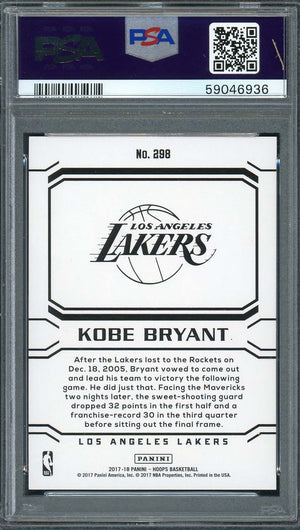 Kobe Bryant 2017 Panini Hopps Basketball Card #298 Graded PSA 9-Powers Sports Memorabilia
