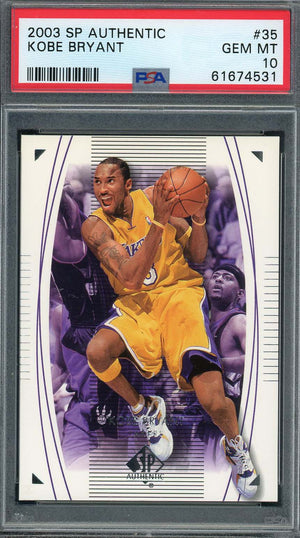 Kobe Bryant 2003 Upper Deck SP Authentic Basketball Card #35 Graded PSA 10-Powers Sports Memorabilia