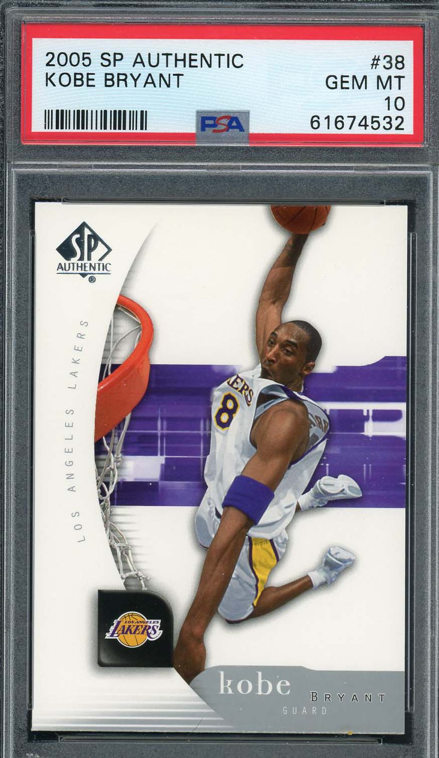 Kobe Bryant 2005 Upper Deck SP Authentic Basketball Card #38 Graded PSA 10-Powers Sports Memorabilia