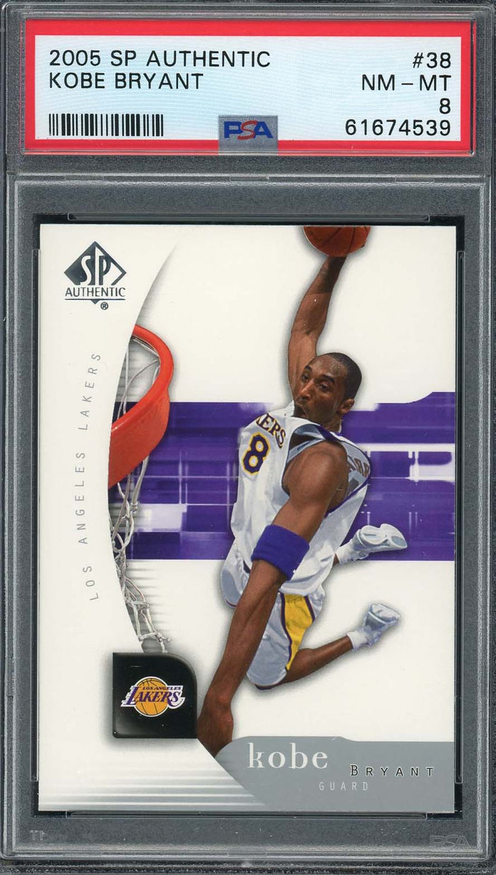 Kobe Bryant 2005 Upper Deck SP Authentic Basketball Card #38 Graded PSA 8-Powers Sports Memorabilia
