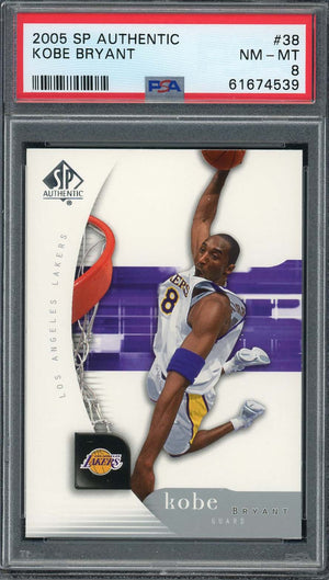 Kobe Bryant 2005 Upper Deck SP Authentic Basketball Card #38 Graded PSA 8-Powers Sports Memorabilia