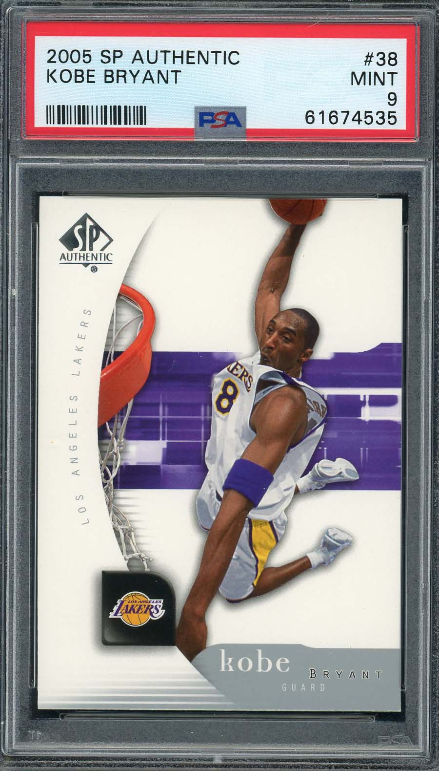 Kobe Bryant 2005 Upper Deck SP Authentic Basketball Card #38 Graded PSA 9-Powers Sports Memorabilia