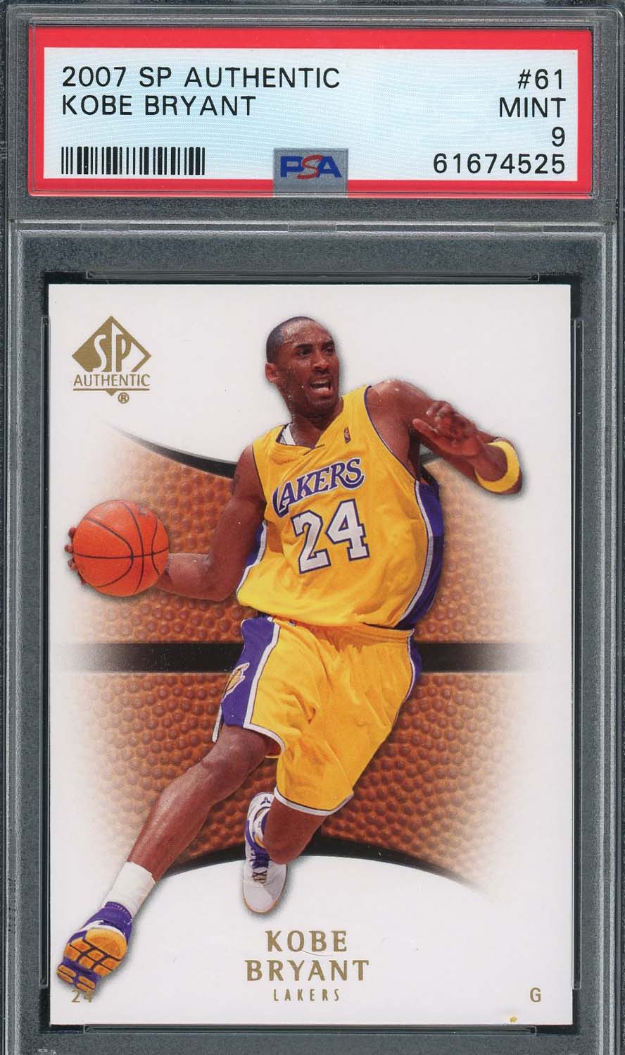 Kobe Bryant 2007 Upper Deck SP Authentic Basketball Card #61 Graded PSA 9-Powers Sports Memorabilia