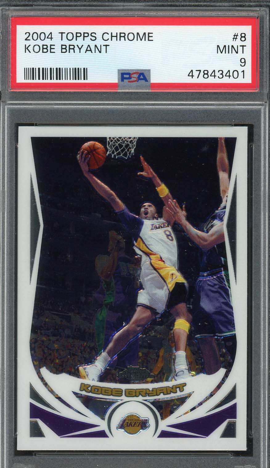 Kobe Bryant 2004 Topps Chrome Basketball Card #8 Graded PSA 9-Powers Sports Memorabilia