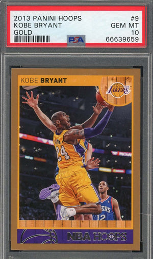 Kobe Bryant 2013 Panini Hoops Gold Basketball Card #9 Graded PSA 10-Powers Sports Memorabilia