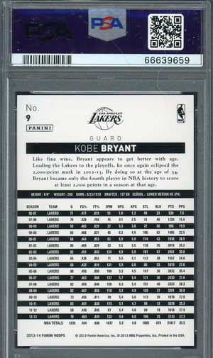 Kobe Bryant 2013 Panini Hoops Gold Basketball Card #9 Graded PSA 10-Powers Sports Memorabilia