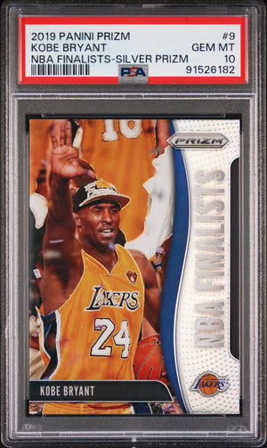Kobe Bryant 2019 Panini Silver Prizm NBA Finalist Card #9 Graded PSA 10-Powers Sports Memorabilia
