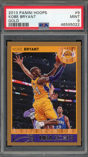 Kobe Bryant 2013 Panini Hoops Gold Basketball Card #9 Graded PSA 9 MINT-Powers Sports Memorabilia