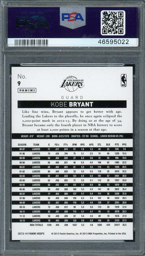Kobe Bryant 2013 Panini Hoops Gold Basketball Card #9 Graded PSA 9 MINT-Powers Sports Memorabilia