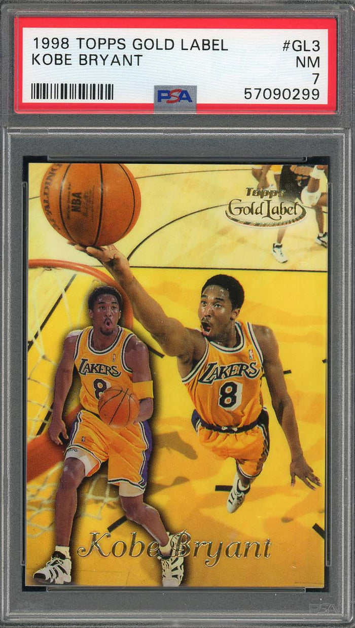 Kobe Bryant 1998 Topps Gold Label Basketball Card #GL3 Graded PSA 7-Powers Sports Memorabilia