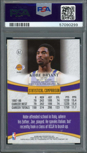 Kobe Bryant 1998 Topps Gold Label Basketball Card #GL3 Graded PSA 7-Powers Sports Memorabilia