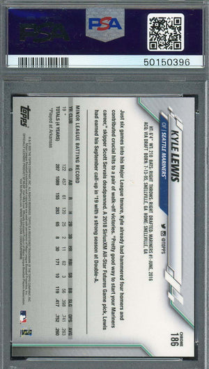 Kyle Lewis 2020 Topps Chrome Baseball Rookie Card RC #186 Graded PSA 9-Powers Sports Memorabilia