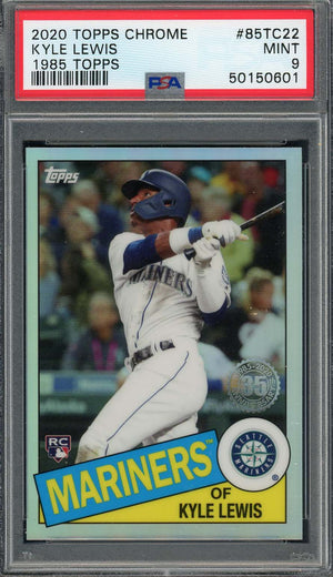 Kyle Lewis 2020 Topps Chrome 1985 Topps Baseball Rookie Card RC #85TC22 PSA 9-Powers Sports Memorabilia