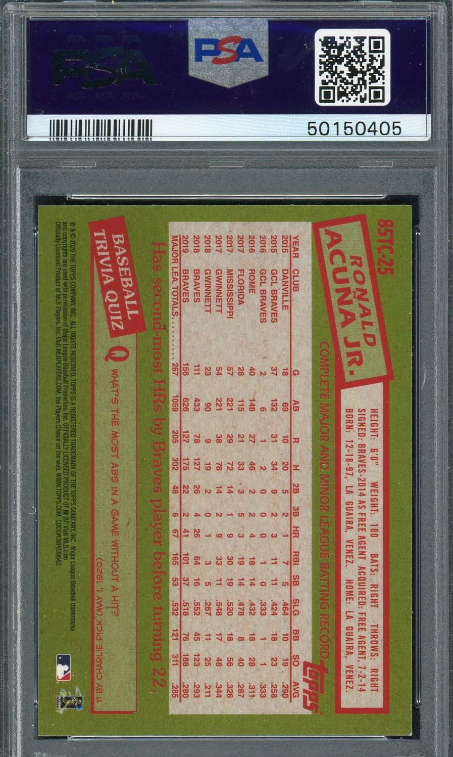 Kyle Lewis 2020 Topps Chrome 1985 Topps Baseball Rookie Card RC #85TC22 PSA 9-Powers Sports Memorabilia