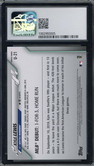 Kyle Lewis 2020 Topps Update Baseball Rookie Card #U-21 Graded CSG 9.5-Powers Sports Memorabilia