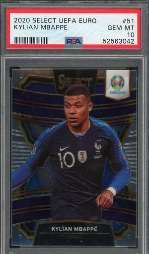 Kylian Mbappe 2020 Panini Select UEFA Euro Soccer Card #51 Graded PSA 10-Powers Sports Memorabilia