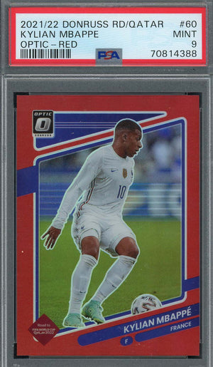 Kylian Mbappe 2021-22 Panini Donruss Optic Red World Cup Card #60 PSA 9 122/149-Powers Sports Memorabilia